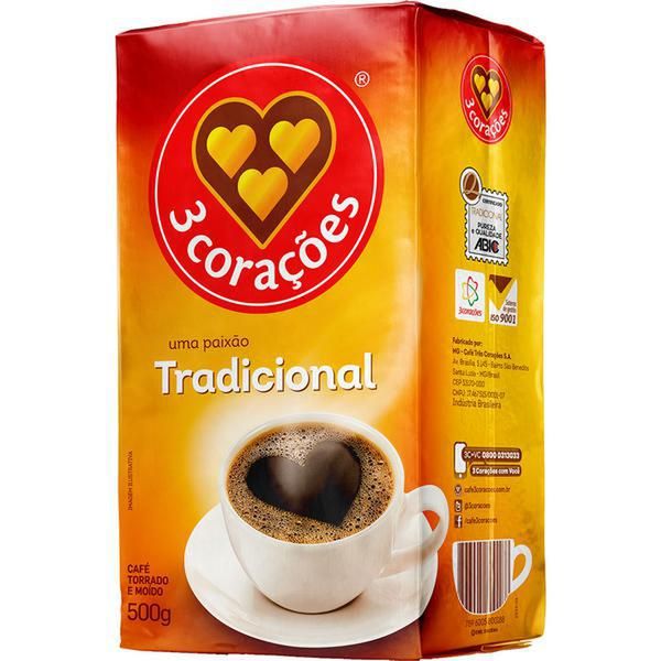 Café Tradicional a Vácuo 3 Corações 500g