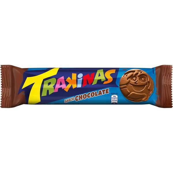 Biscoito Recheado Sabor Chocolate Trakinas 126g