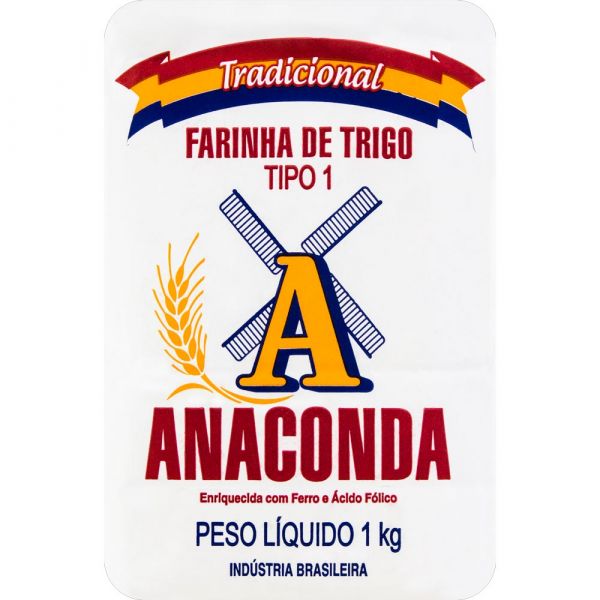 Farinha de Trigo Tipo 1 Anaconda 1kg