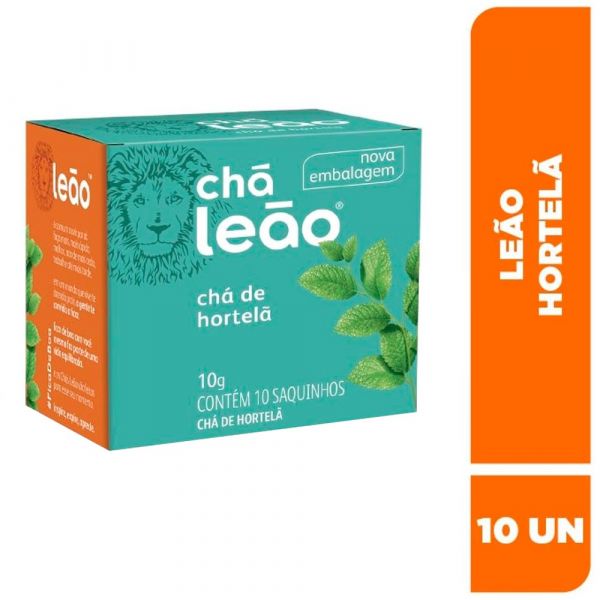 Chá de Hortelã Leão 10g - 10 sachês.